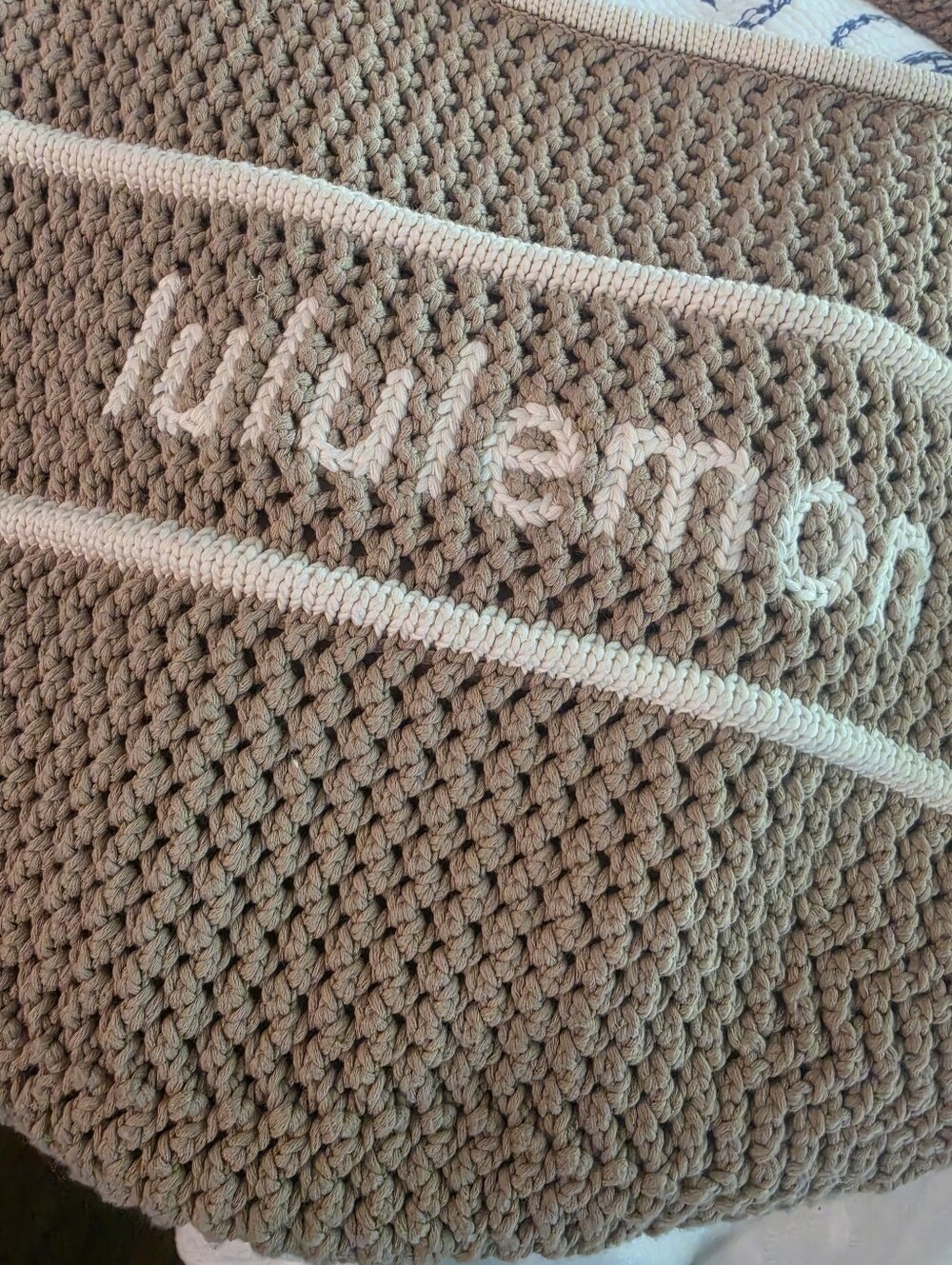 NWT Lululemon Cotton Crochet Shoulder Bag - Picture 8 of 8